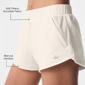 ALO Yoga Women's Soft White Athletic Shorts
